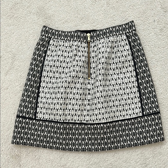 J Crew Black and White Patterned Skirt - Picture 2 of 4